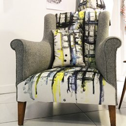 Armchair upholstered by Native Flok